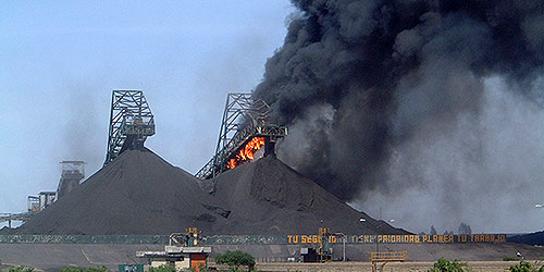 Video monitoring of facilities in explosive environment